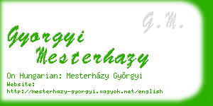 gyorgyi mesterhazy business card